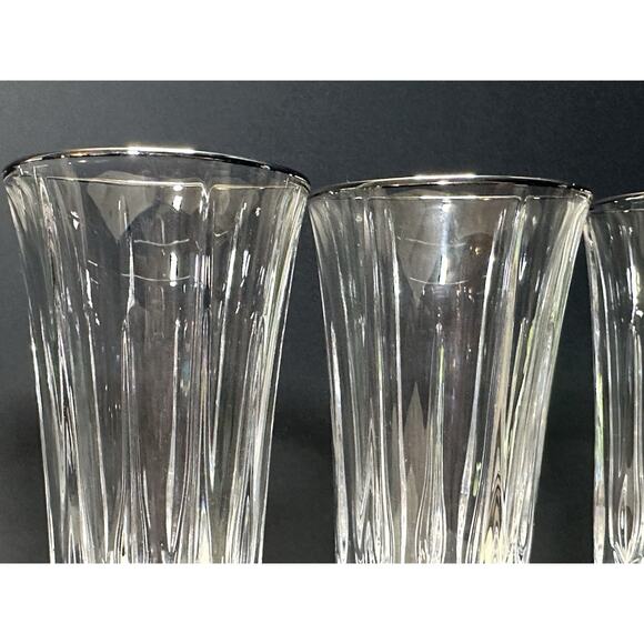 Set/4 Noritake Rockford Wedding Champagne Flute FULL LEAD CRYSTAL No Box Gift - Picture 4 of 8